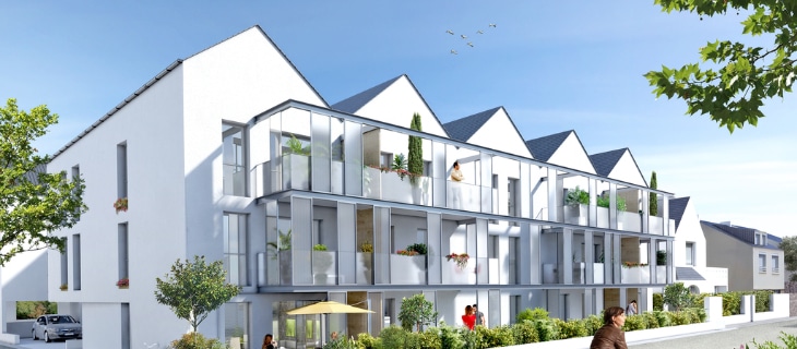 Vue de synthèse de la résidence Alréville à Auray par Immo Golfe Bretagne