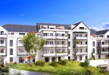 Vue de synthèse de la résidence Les Reflets de Saint Goustan à Auray par Immo Golfe Bretagne